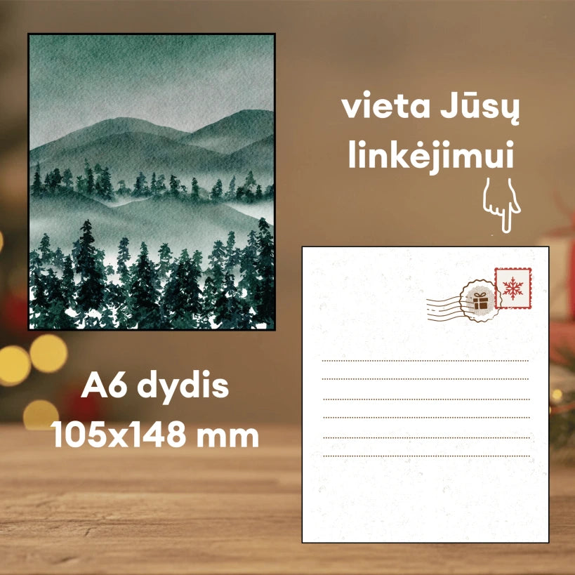 Šventinis atvirukas su bičių vaško žaisliuku „Žvaigždutė“ (A6 dydis)