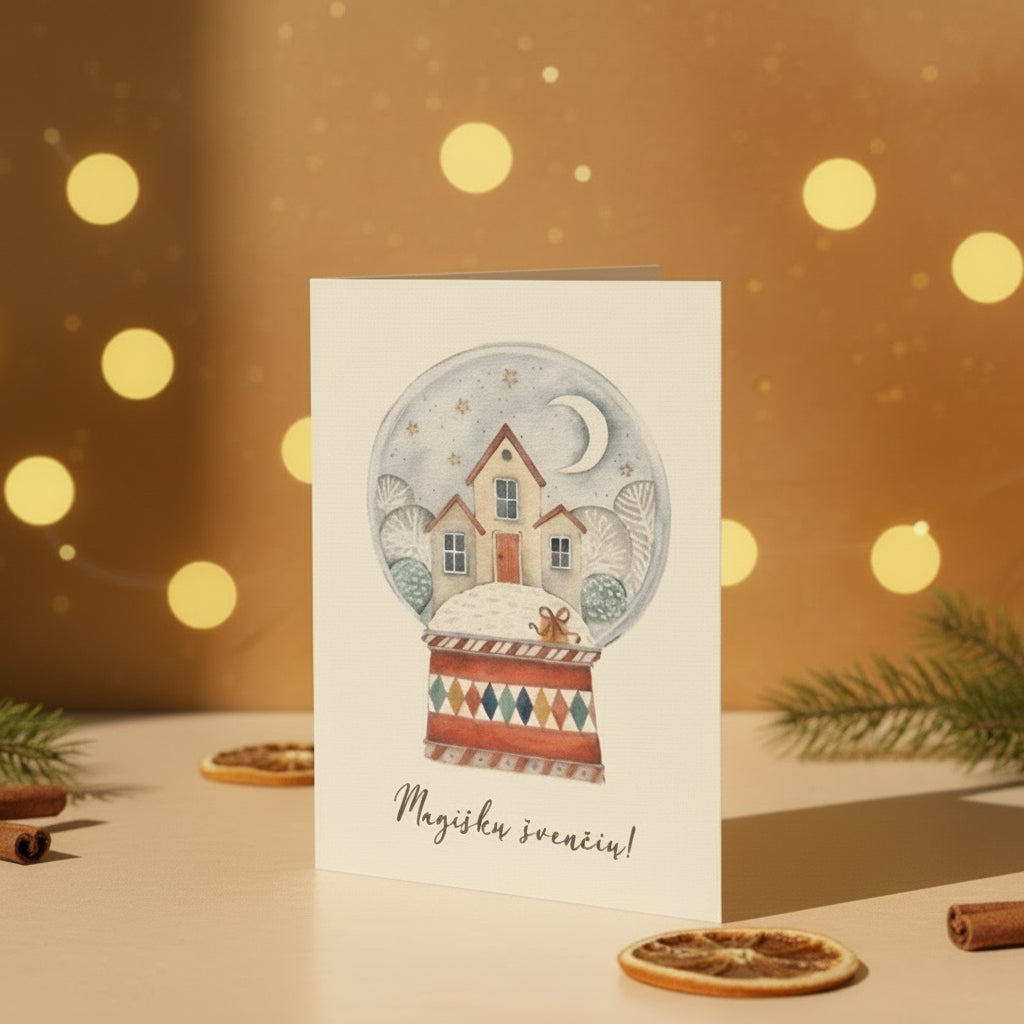 atvirukas ka nors grazas kaledinis namelis