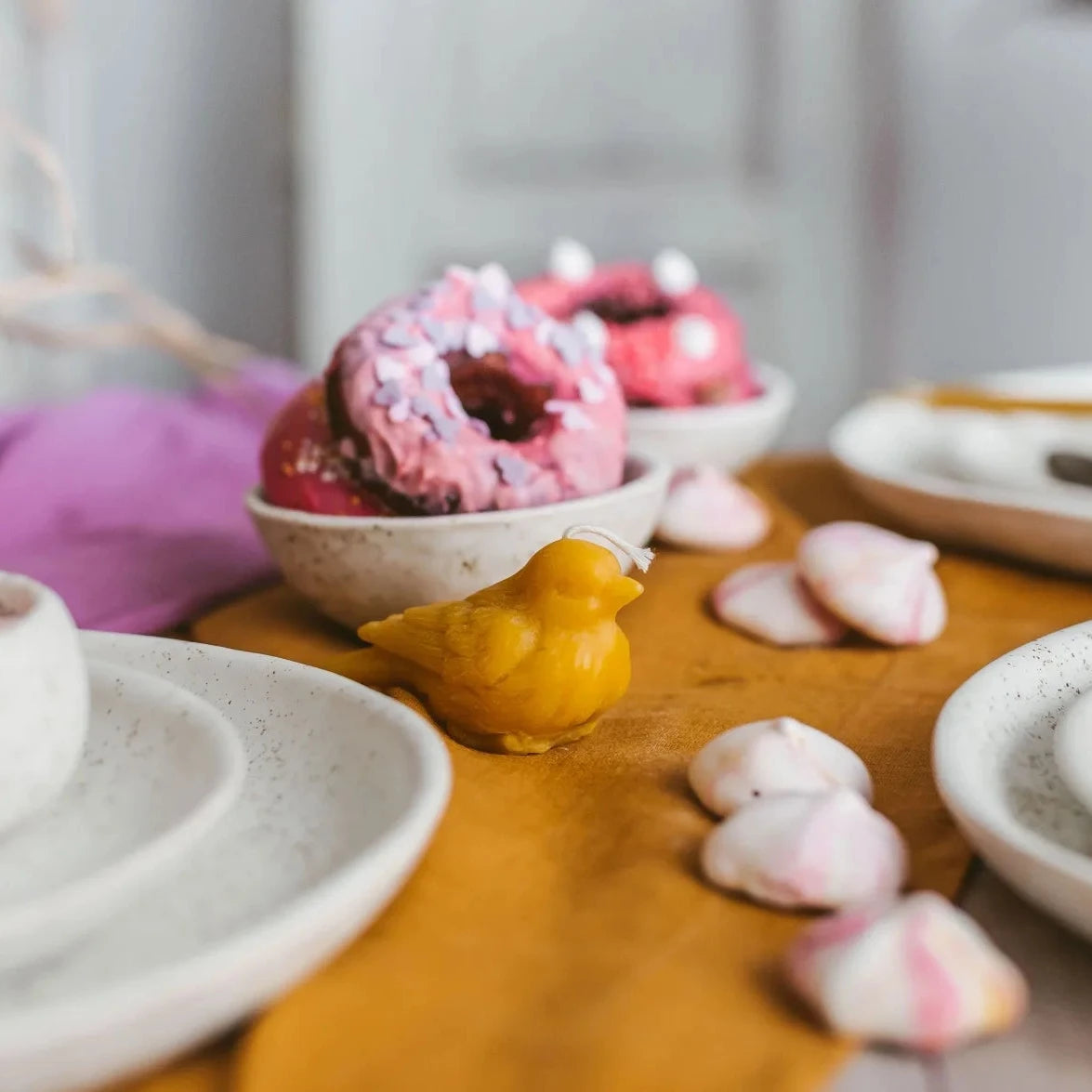 Bičių vaško žvakė PAUKŠTELIS | 5 cm