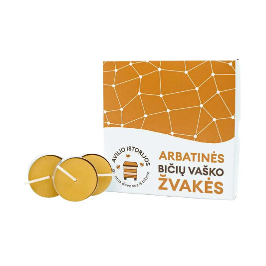 ARBATINĖS bičių vaško žvakės tabletės