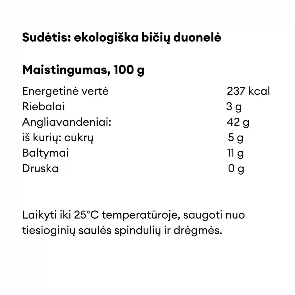 bičių duonelės maistingumas