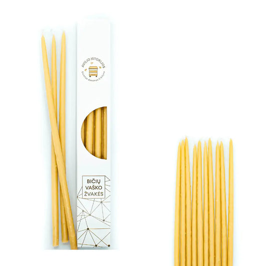 Ilgos PLONOS vaškinės žvakės | 10 vnt