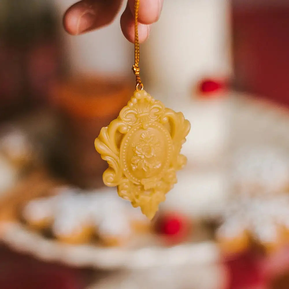 Prabangus vaškinis eglutės žaisliukas