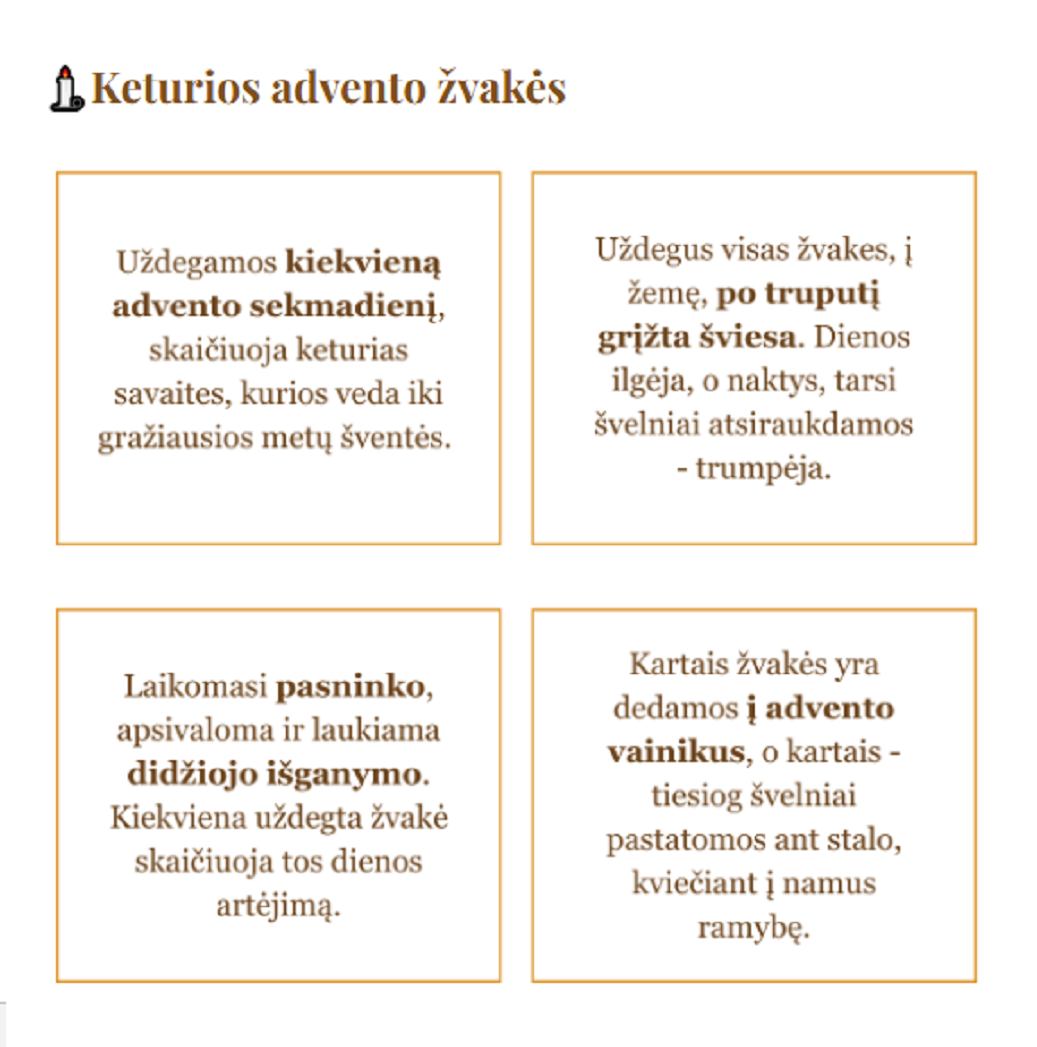 Advento žvakės su nėriniais, įvairių dydžių