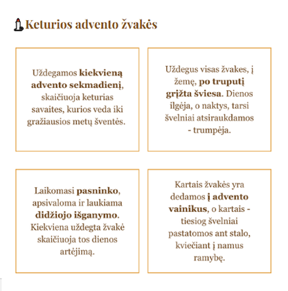 Advento žvakės su nėriniais, įvairių dydžių