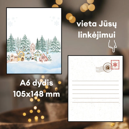 Atvirukas „SPALVOTAS ŽIEMOS MIESTELIS“ | A6