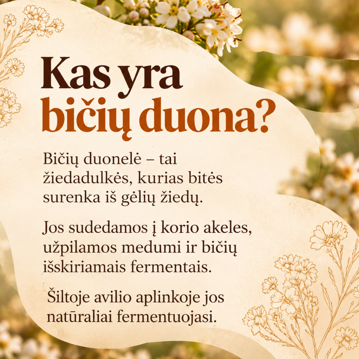 Bičių DUONELĖ, ekologiška