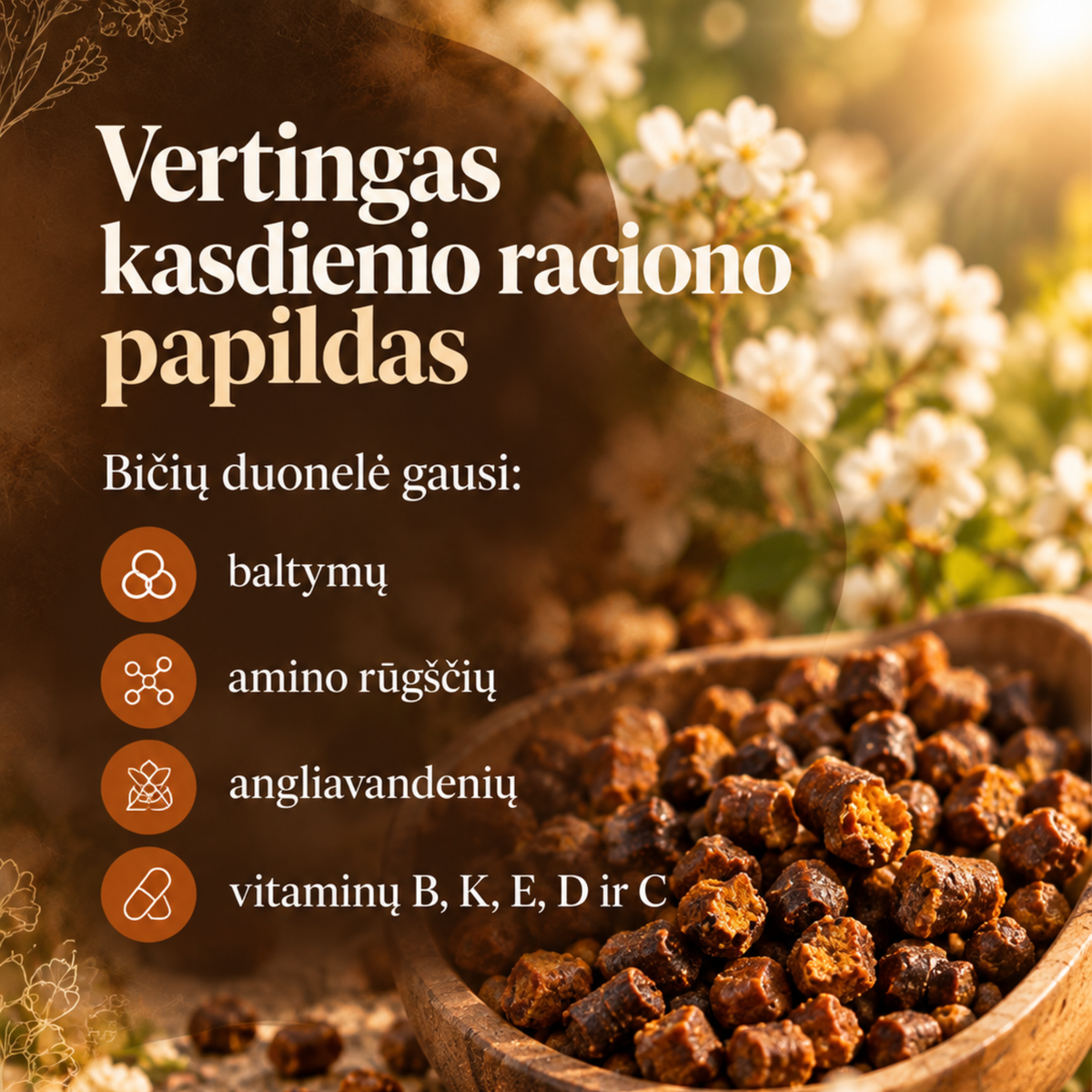 Bičių DUONELĖ, ekologiška