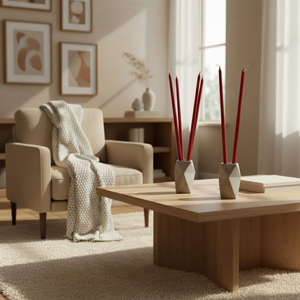 Ilgos PLONOS bordinės vaško žvakės