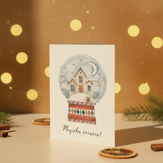 atvirukas ka nors grazas kaledinis namelis