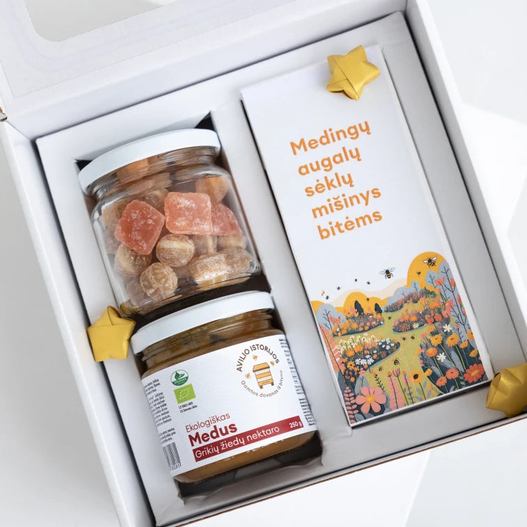 medaus-biciu-produktu-ir medingu-seklu-rinkinys