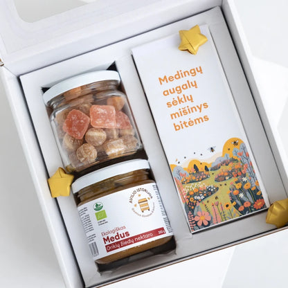 medaus-biciu-produktu-ir medingu-seklu-rinkinys