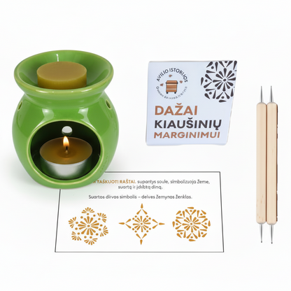 Kiaušinių marginimo bičių vašku rinkinys