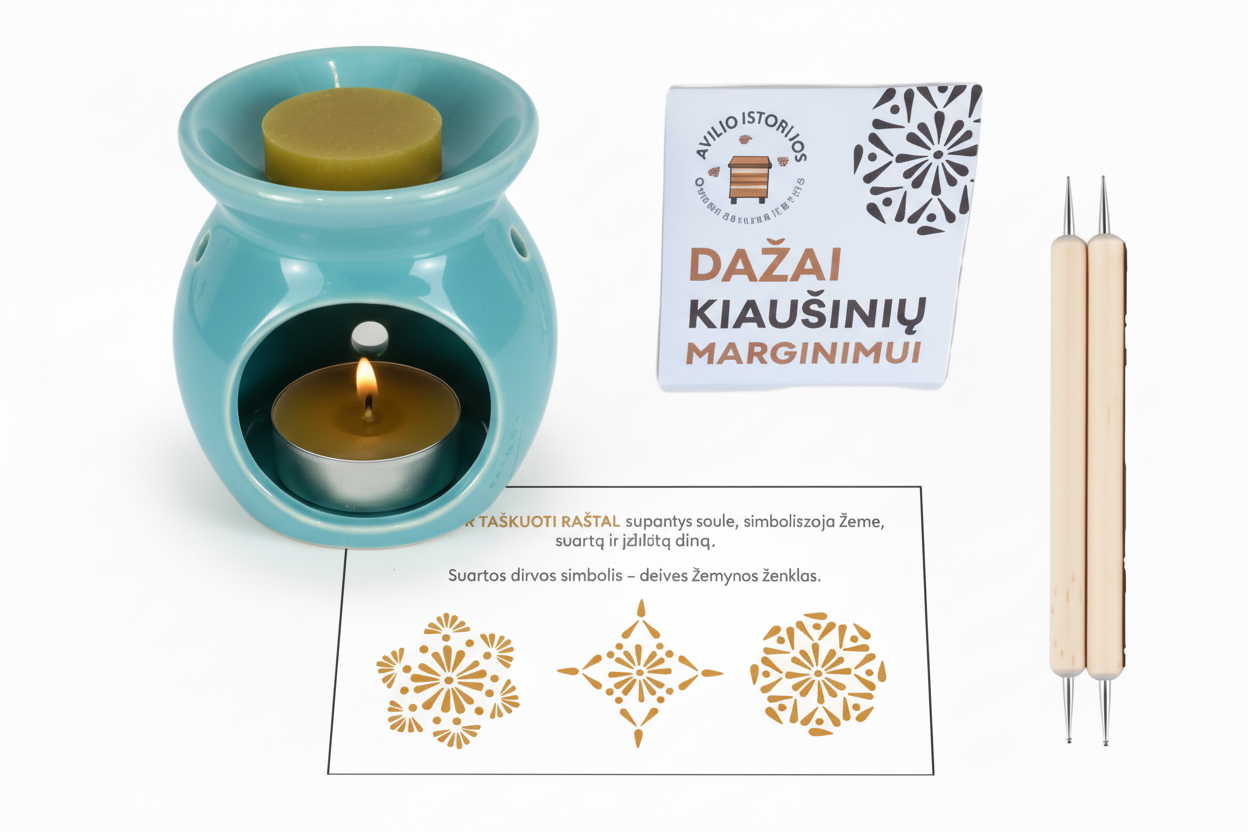 Kiaušinių marginimo bičių vašku rinkinys