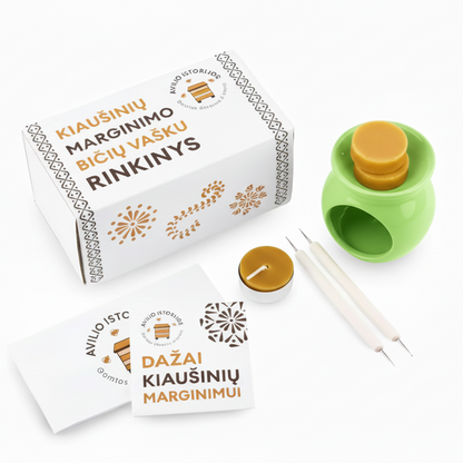 Kiaušinių marginimo bičių vašku rinkinys