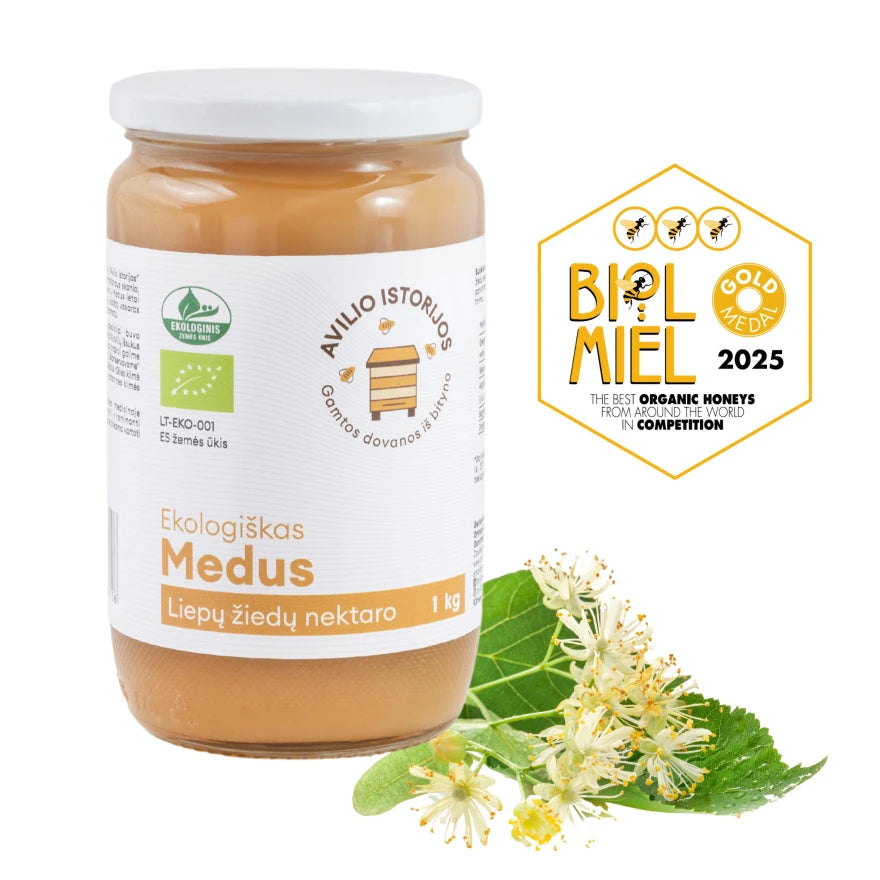 LIEPŲ medus, ekologiškas