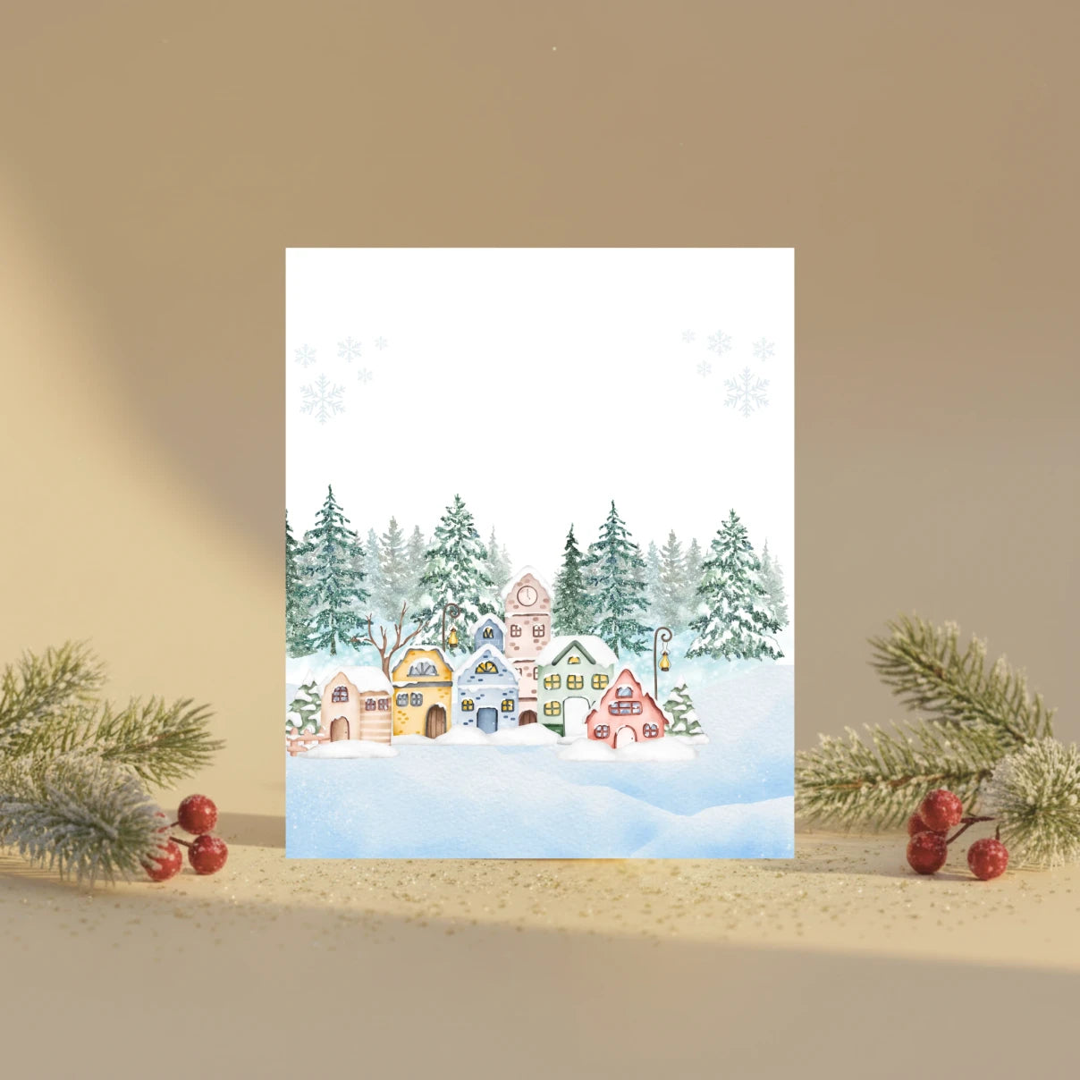 Atvirukas „SPALVOTAS ŽIEMOS MIESTELIS“ | A6