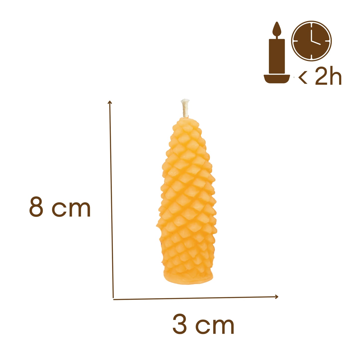 Advento žvakė „Kankorėžis“  | 8 cm