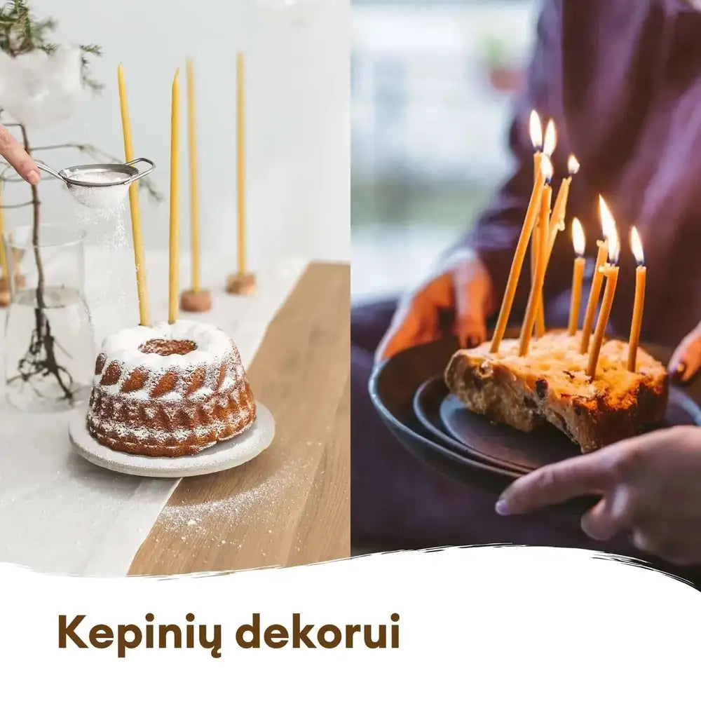 Ilgos PLONOS vaškinės žvakės | 10 vnt