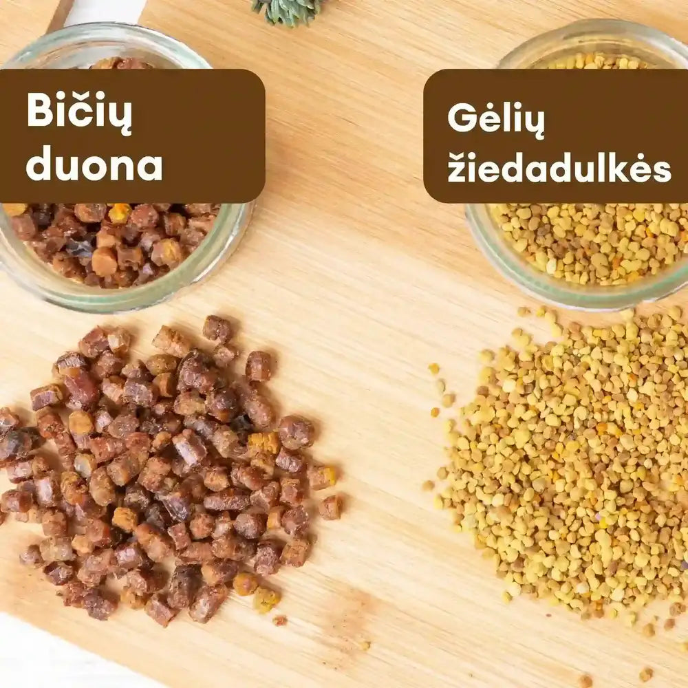 kas geriau duonelė ar žiedadulkės